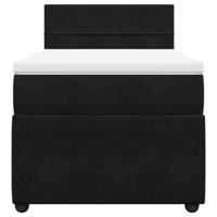 Boxspring met matras fluweel zwart 140x190 cm - thumbnail