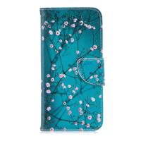 Shop4 - Huawei P Smart 2019 Hoesje - Wallet Case Bloesem Blauw - thumbnail