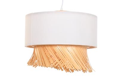 Plafondlamp DKD Home Decor Polyester Bamboe (40 x 40 x 39 cm)