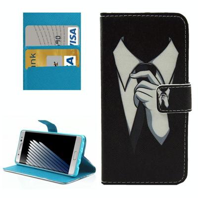 Voor Galaxy Note 7 / N930 Painting Tie Patroon Horizontaal Flip Lederen Hoes met Houder & Card Slots & Wallet Voor Galaxy Note 7 / N930 Painting Tie Patroon Horizontaal Flip Lederen Hoes met Houder & Card Slots & Wallet