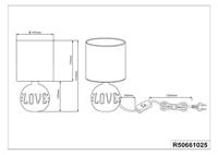 Trio Landelijke schemerlampEsna Love 16cm grijs - R50661025 - thumbnail