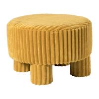 Poef Nora ribstof XL - oker - ø60x40 cm - thumbnail