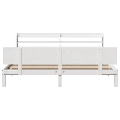 Bedframe met hoofdeinde zonder matras 200x200 cm wit