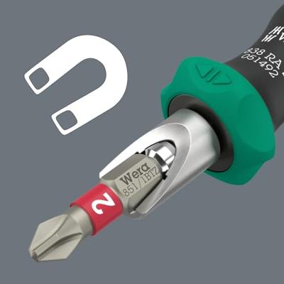 Wera 838 RA S bithandhouder met ratelfunctie, 1/4", 1/4" x 102 mm - 05051492001