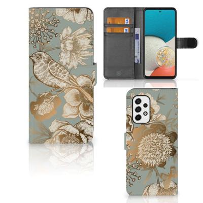 Hoesje voor Samsung Galaxy A53 Vintage Bird Flowers Hoesje voor Samsung Galaxy A53 Vintage Bird Flowers
