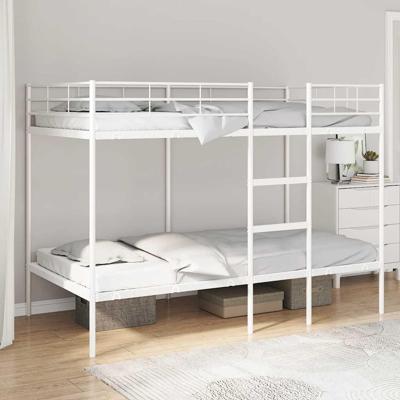 Stapelbed zonder matras 100x200 cm staal wit