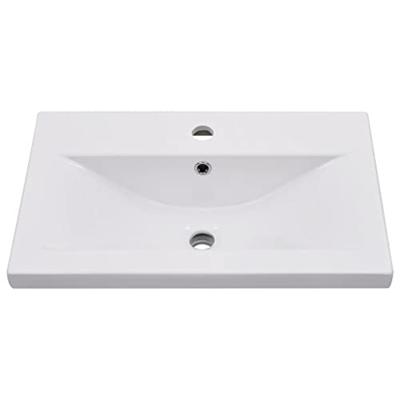 Inbouwwastafel 61x39,5x18,5 cm keramiek wit