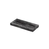 INK Pitch Wastafel keramische slab centraal met drain en front en side skirts 1 kraangat 100x45x9 Venice brown glossy - thumbnail