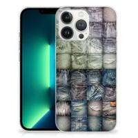 Silicone Back Cover iPhone 13 Pro Max Spijkerbroeken - thumbnail