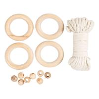 Creativ Company Mini hobbyset macrame servetring off-white - thumbnail
