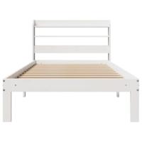 Bedframe met hoofdeinde zonder matras 90x200 cm wit - thumbnail