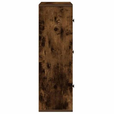 Boekenkast 60x24x76,5 cm bewerkt hout gerookt eikenkleurig