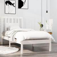 Bedframe massief hout wit 90x190 cm - thumbnail