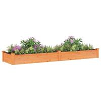 Plantenbak verhoogd met voering 240x60x25 cm vurenhout bruin - thumbnail