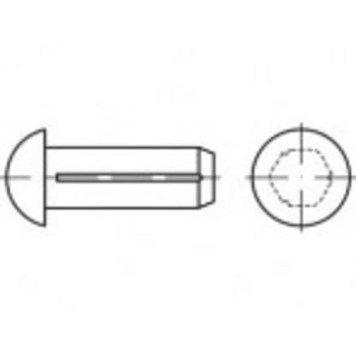 TOOLCRAFT TO-5438985 Halfronde kerfnagel 4 mm Staal 2000 stuk(s)