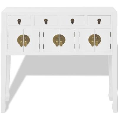 VidaXL Dressoir chinese stijl massief hout wit VidaXL Dressoir chinese stijl massief hout wit