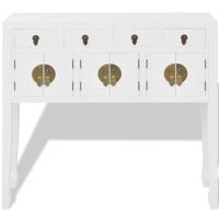 VidaXL Dressoir chinese stijl massief hout wit - thumbnail