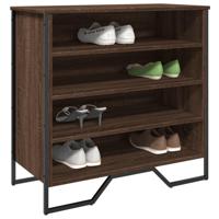 VidaXL Schoenenkast 80x38x78 cm bewerkt hout bruin eikenkleurig - thumbnail