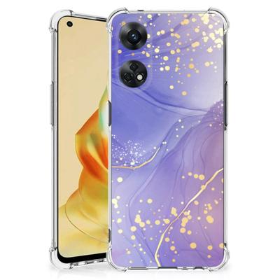 Back Cover voor OPPO Reno8 T 4G Watercolor Paars Back Cover voor OPPO Reno8 T 4G Watercolor Paars