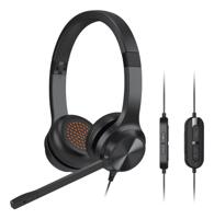 Creative Chat USB, On Ear headset Kabel Stereo Zwart Volumeregeling, Microfoon uitschakelbaar (mute) - thumbnail