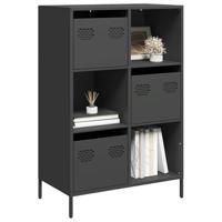 Hoge kast 68x39x103,5 cm staal zwart - thumbnail