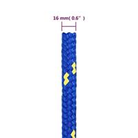 VidaXL Boottouw 16 mm 25 m polypropeen blauw - thumbnail