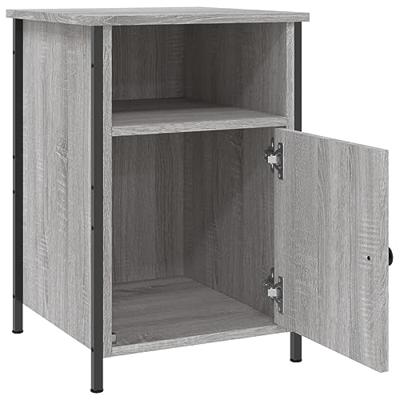 Nachtkastjes 2 st 40x42x60 cm bewerkt hout grijs sonoma eiken