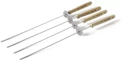 Barbecook 4 spiezen met afschuifring - fsc Barbecook 4 spiezen met afschuifring - fsc