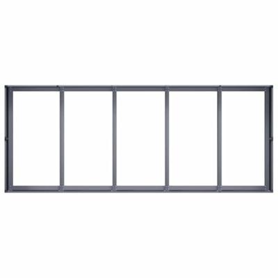 Plantenbak 200x80x40 cm staal antracietkleurig