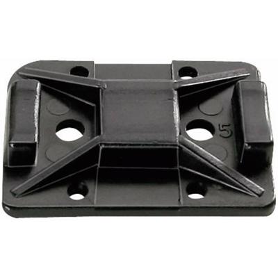 HellermannTyton TY8G1S-W-C1 Bevestigingssokkel Zelfklevend, Schroefbaar 151-11810 Halogeenvrij, UV-stabiel, Weerbestendig Zwart 1 stuk(s)