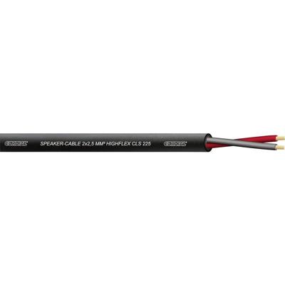 Cordial CLS 225 Black 100-BK Luidsprekerkabel 2 x 2.5 mm² Zwart per meter