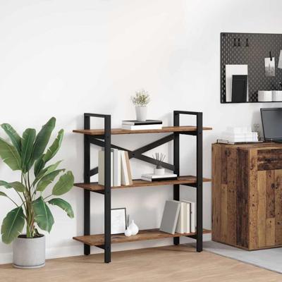 Boekenkast Oud Hout 100 x 33,5 x 102 cm Bewerkt hout