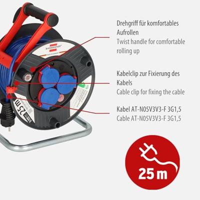 Brennenstuhl kabelhaspel Garant 180 | 25m VDE kabel | 1219850 - 1219850 - thumbnail