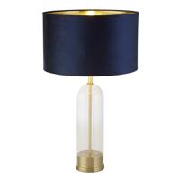 Searchlight TafellampOxford met donkerblauwe kap - EU81712AZ - thumbnail
