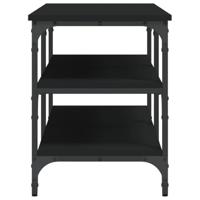 Schoenenbank 100x38,5x49 cm bewerkt hout zwart - thumbnail