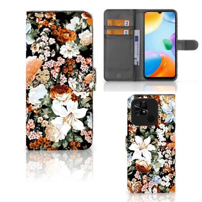 Hoesje voor Xiaomi Redmi 10C Dark Flowers Hoesje voor Xiaomi Redmi 10C Dark Flowers