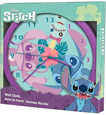 Stitch en angel wandklok 25 cm