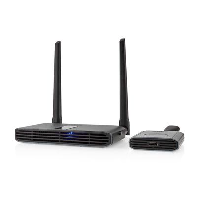 Draadloze HDMI-Zender | Wi-Fi | 2400-5000 MHz | 30 m (gezichtsveld) | Maximale resolutie: Full HD 1080p | 1.65 Gbps | IR Return-functie | Grijs