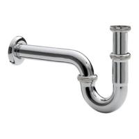 Buissifon Wiesbaden rond incl rozet. chroom - thumbnail