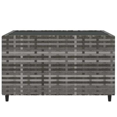 4-delige Loungeset met kussens poly rattan grijs 4-delige Loungeset met kussens poly rattan grijs