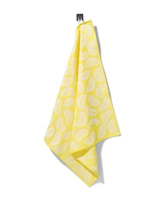 HEMA Theedoek 65x65cm katoen citroenen geel (geel)