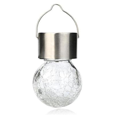 YWXLight RGB kleur buiten opknoping decoratie glanzend kristal blik bal lamp met zonnepaneel