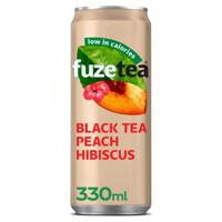 Fuze Tea frisdrank, niet-bruisend, sleek blik van 33 cl, pak van 24 stuks, perzik hibiscus - thumbnail