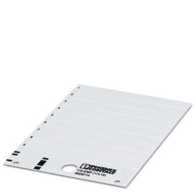 Phoenix Contact 0830314 US-EMP (70X15) SR Apparaatmarkering Montagemethode: Vastklemmen Markeringsvlak: 70 x 15 mm Zilver Aantal markeringen: 80 10 katernen Phoenix Contact 0830314 US-EMP (70X15) SR Apparaatmarkering Montagemethode: Vastklemmen Markeringsvlak: 70 x 15 mm Zilver Aantal markeringen: 80 10 katernen