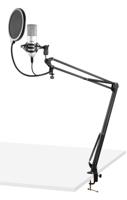 Vonyx CMS300S studio USB-microfoon & tafelarm titanium - thumbnail