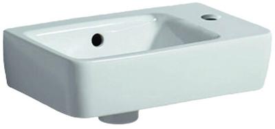 Geberit Renova Compact fontein met kraangat rechts met overloop 40x25x15cm wit 276140000