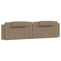 Bed met matras kunstleer cappuccinokleurig 200x200 cm - thumbnail