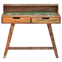 Bureau massief gerecycled hout - thumbnail