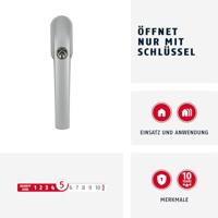 Maniglia - ABUS - FG300 S CL/DFNLI - Doppia protezione per finestre in plastica o alluminio - Testata secondo DIN 18267 - thumbnail