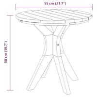 Bijzettafel Bruin 55 x 55 x 51 cm Massief Teakhout - thumbnail